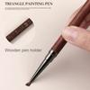 Triangular Nail Art Brush Pen 3D Tips Pattern Phototherapy Acrylic Nail Brush UV Gel DIY Manicure Tools Wood Handle Nail Brushes