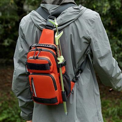 Balıkçılık Sırt Çantası Yürüyüş Macera Sırt Çantası Çok İşlevli Seyahat Göğüs Paketi Olta Tutucu Uyumlu