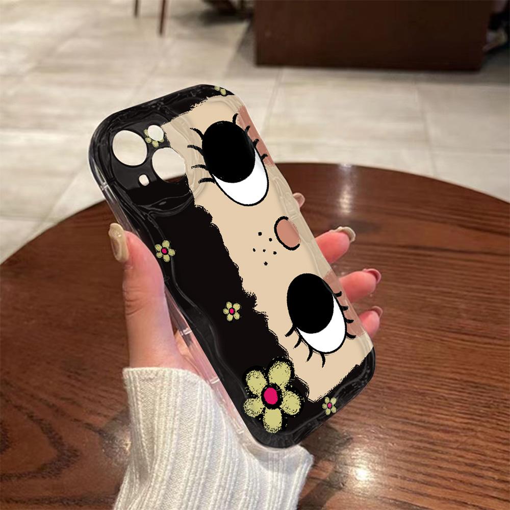 Phone Case Cute Big Eyes Cartoon Girls For Samsung Galaxy A17 M16 A56 A36 A26 A16 A06 A35 A55 A25 A05s A15 A54 A34 A24 A14 A04