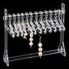 1box 1 Set Transparent Acrylic Earring Display Stands Clothes Hanger Shaped Earring Organizer Holder with 12Pcs Hangers Clear