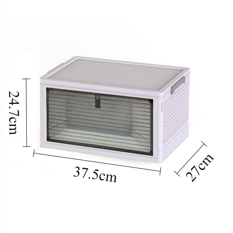 

Folding Storage Box Transparent Shoe Boxes Multi Functional Living Room Organizer Case Household With Wheel Large Display Stands