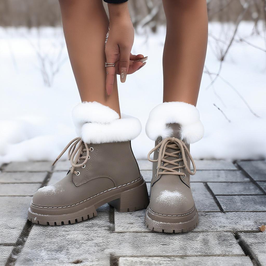 Fashion Women's Leisure Comfortable Snow Boots Winter Velvet Cotton Boots Short Boots Fashionable Versatile Warm Women Shoes