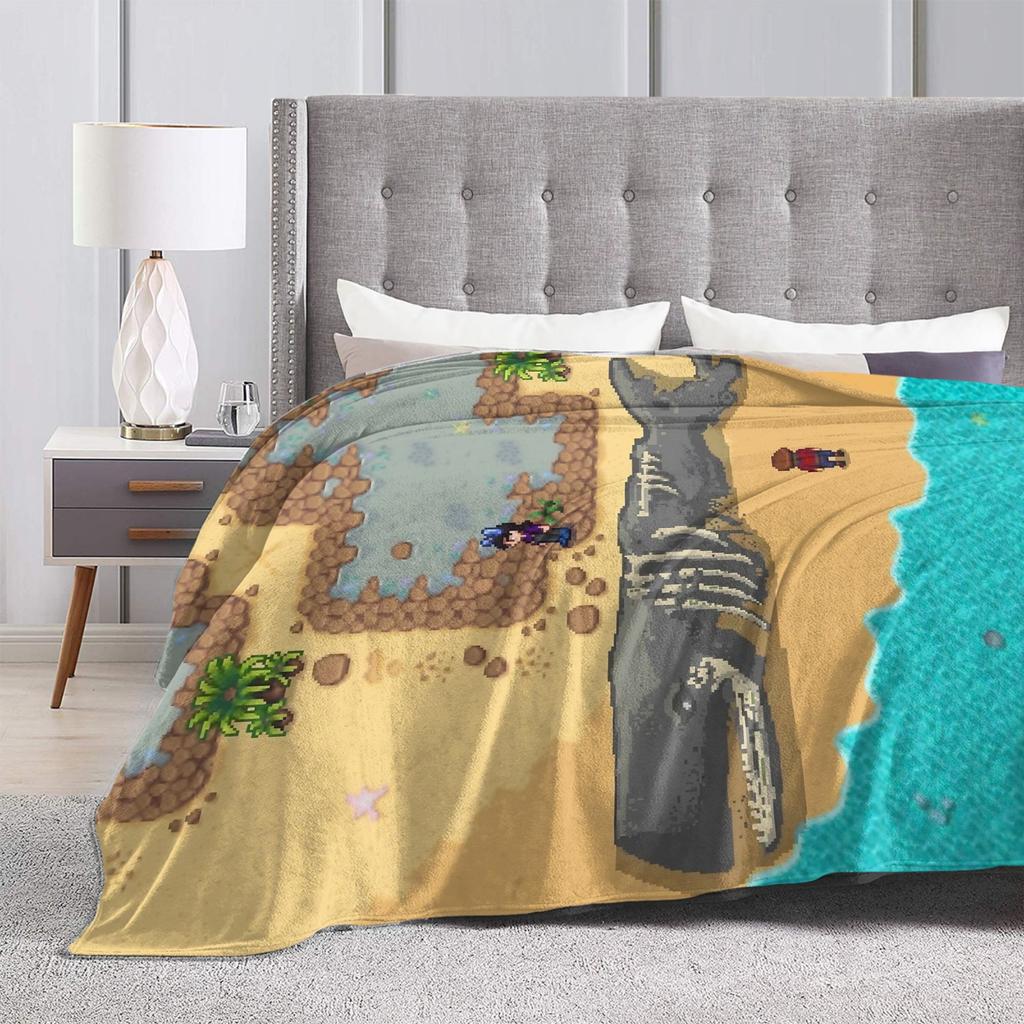 Stardew Valley Animals Chicken Blanket Camping Flannel Throw Blanket For Couch Chair Warm Soft Custom DIY Quality Bedspread Gift