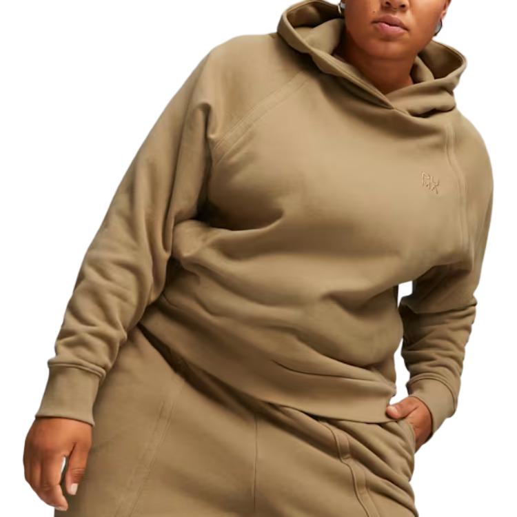 Puma Bluzy Damskie Brązowe Z Kapturem Średnie Regularne 621444-85