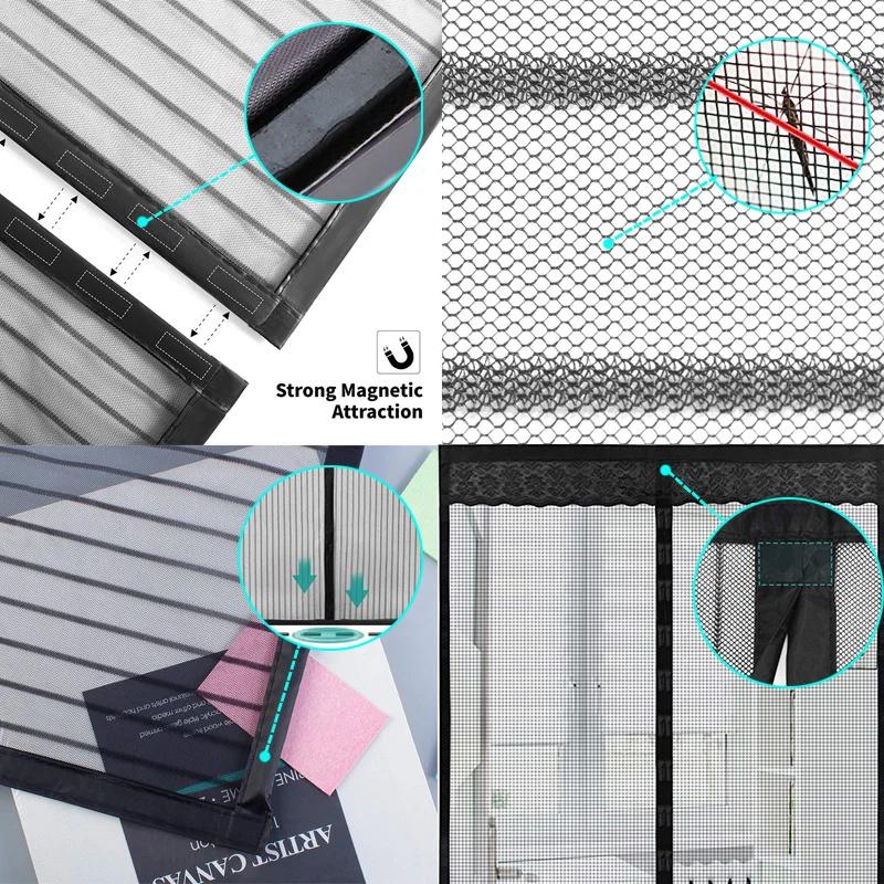 Magnetisches Moskitonetz Unsichtbare Seitenöffnung Magnetisches Türgitter Einfache Montage Für den Innenbereich Türgitter Netz