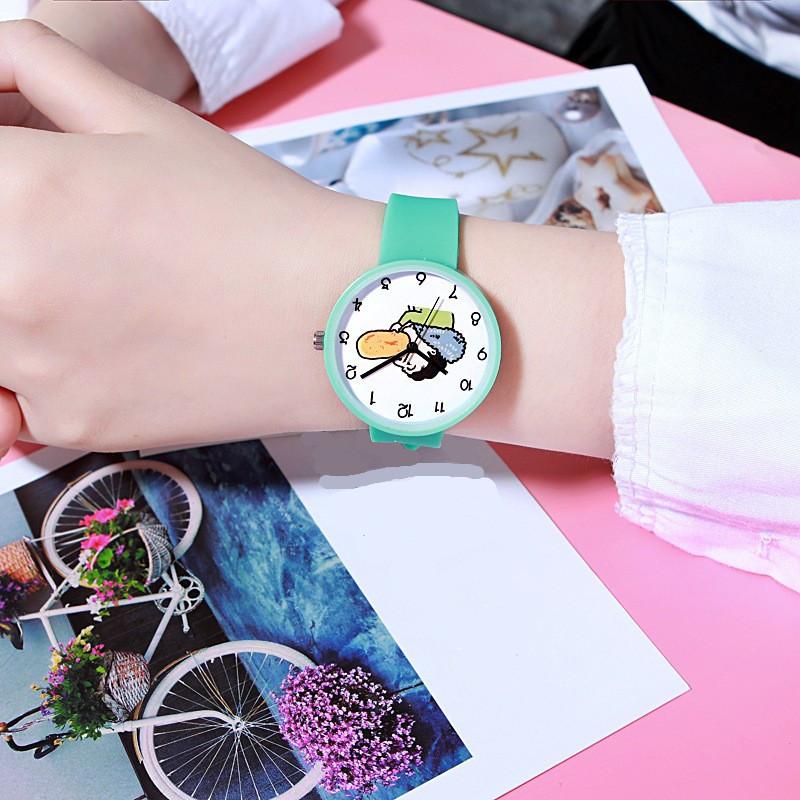 Cartoon Watch Female Students Simple Small Fresh Girlfriend Children Jelly Watch Male And Female Primary And Secondary School Students Quartz