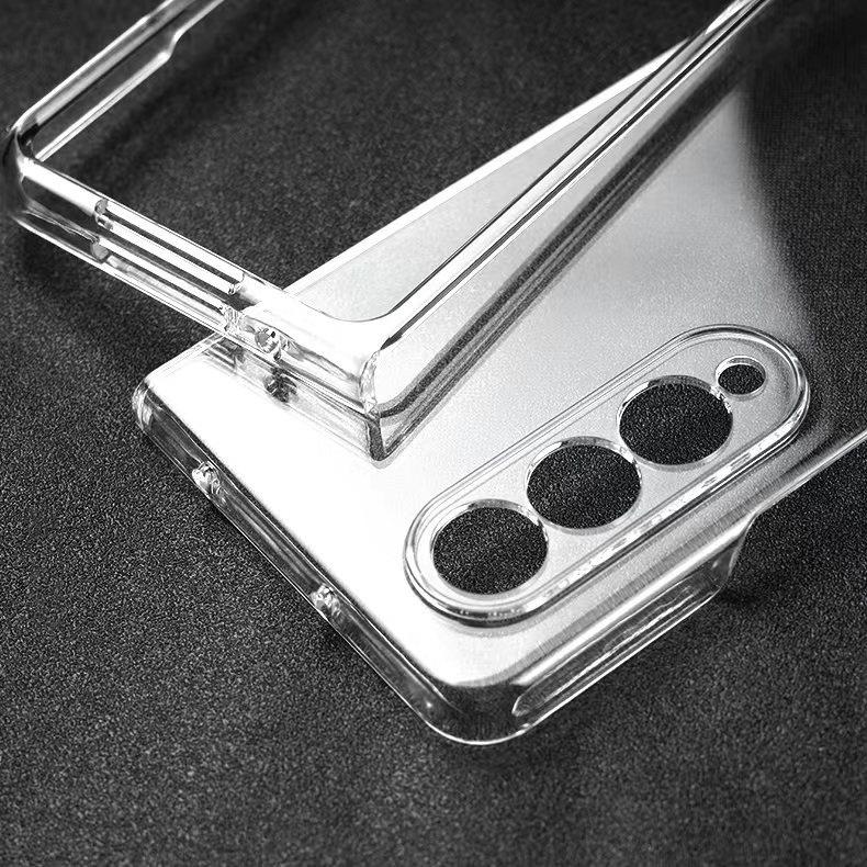 [Hot-selling] Applicable To Galaxy Z Fold4 Mobile Phone Case Samsung Folding PC Smooth Fine Hole Protective Case
