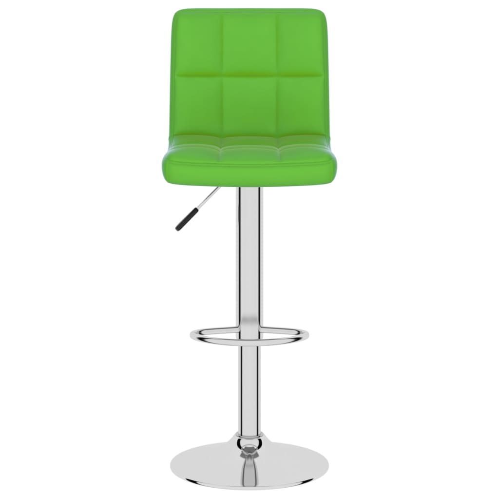 Bar Stool Green Faux Leather