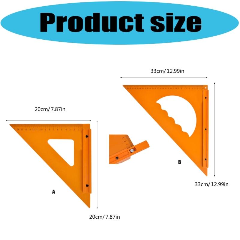High Precise 90 Degree Triangular Ruler Suitable For Woodworking Construction& DIY Projects With Electric Wood Material