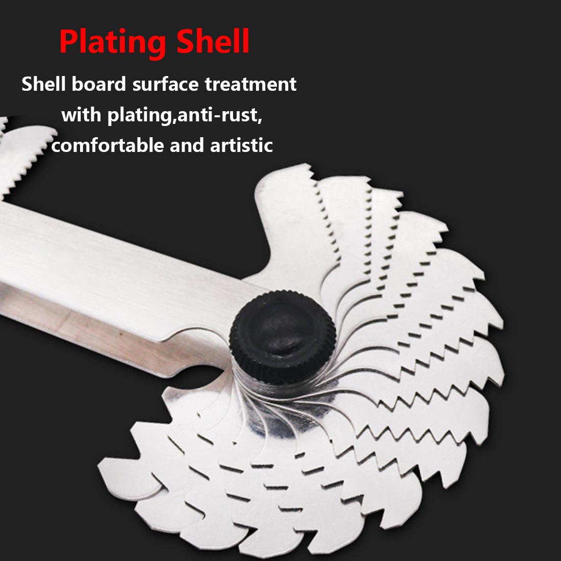 

52 шт. лезвие, винт, резьба, шаг зуба, режущий стальной манометр, измерительный инструмент, 55 градусов, дюйм, 60 градусов, метрический датчик серебряный