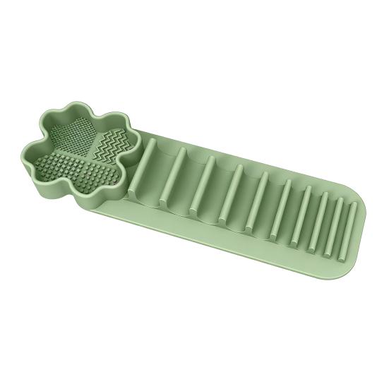 Yousheng Silikon Make-up Pinsel Trockenständer mit Saugnapf Basis Lebensmittelqualität Weich Elastisch Kosmetikpinsel Trocknung