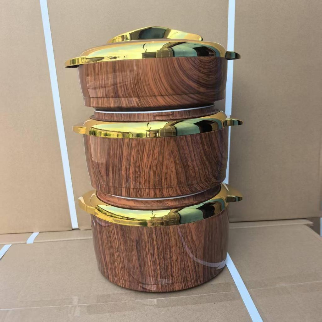 3-Piece Round Insulated Food Warmer Set (1500ML, 2000ML, 2500ML) for Africa Market