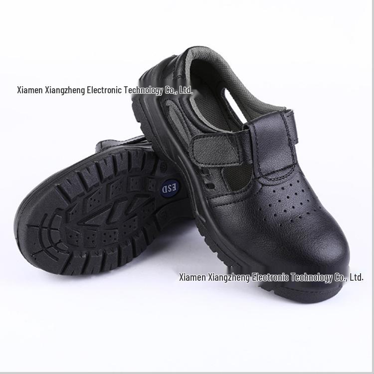 Pegasus Anti-Smash Safety Shoes, Navy Blue Mesh, Cleanroom Dust-Free, Steel Toe, Anti-Slip.