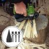 Log Splitter Drill Bit Steel Drill Bit For Kindling Splitter Heavy Duty Detachable Attachment For Men Home Outdoor Camping