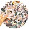 50-Piece Cute Cozy Cartoon Cat & Dog Graffiti Stickers - DIY Waterproof Decor for Guitars, Notebooks, Luggage, Phone Cases