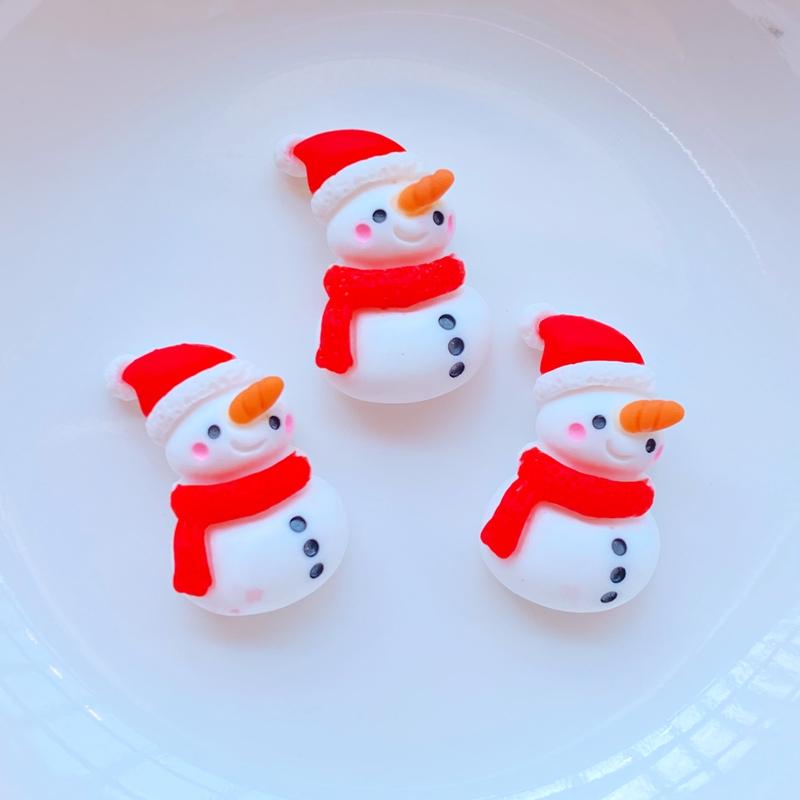 10 Stück Neue Niedliche Weihnachts-Serie Flache Rückseite Harz Cabochons Scrapbooking DIY Schmuck Handwerk Dekoration Zubehör
