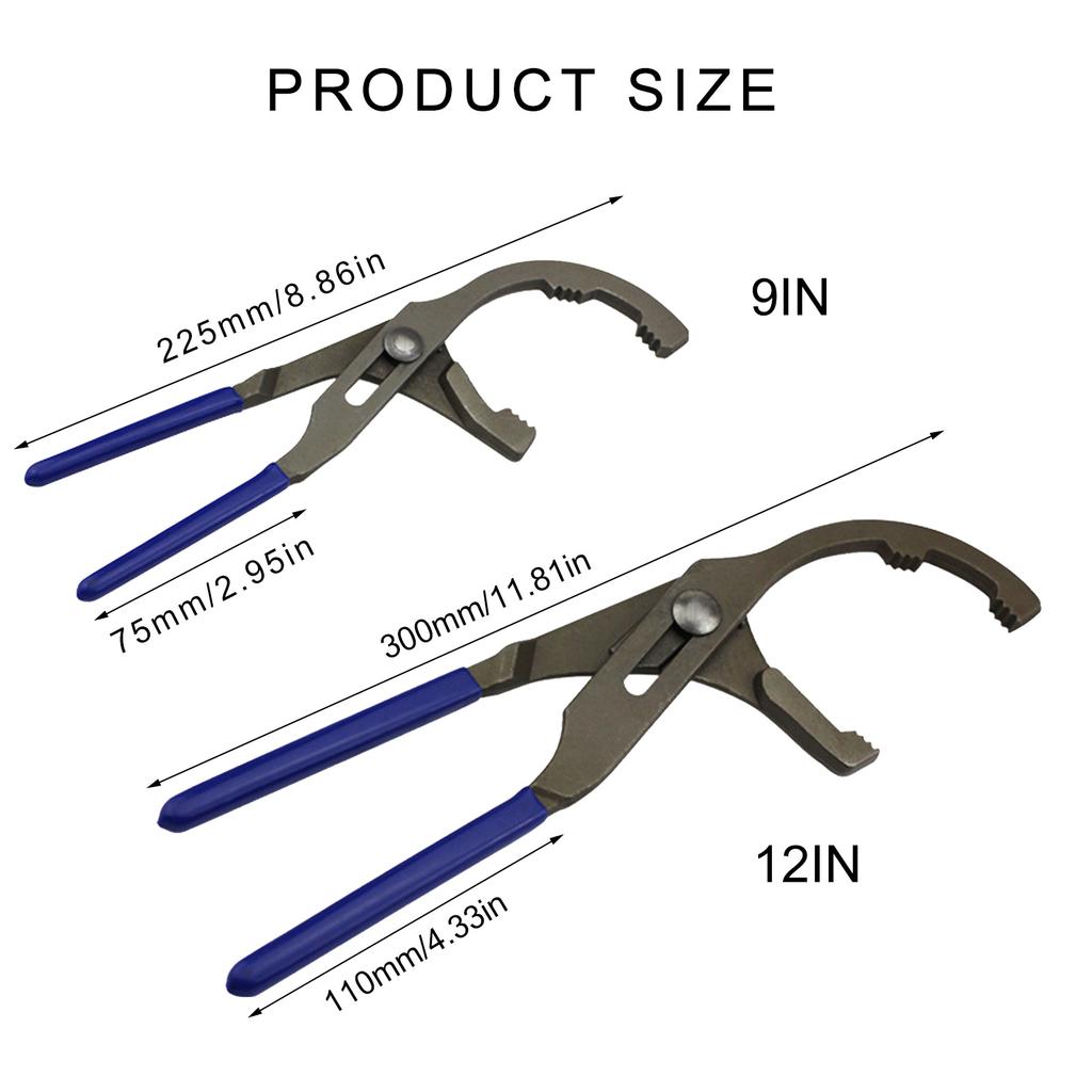 Ölfilterschlüssel 9'' / 12" Verstellbare Ölfilterzange Ölfilter-Entfernungswerkzeug Auto LKW Ölfilter Reparatur
