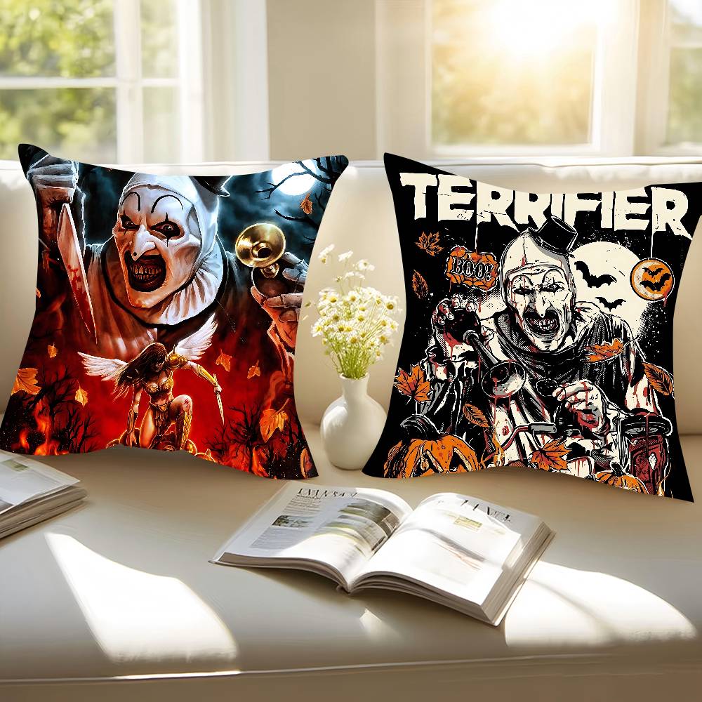 Terrifier Films Clown Pillow Case Removable Washable Cushion Cover – All-Season Soft Linen