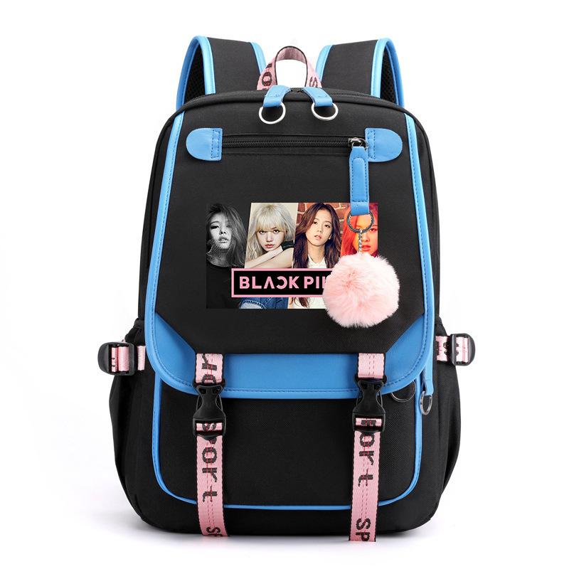 Blackpink S potiskem Batoh Pro základní a střední školy Ležérní Školní taška Pro studentky