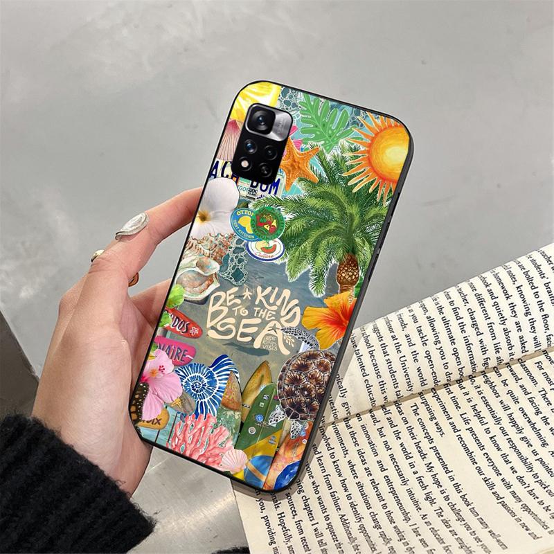 

Summer Ocaen Beach Lemon Flower Phone Case For Xiaomi Redmi note 14 Pro Plus 14 13 12 11 10 Pro 14S 12S 11S Redmi 14C 13C Redmi 13C