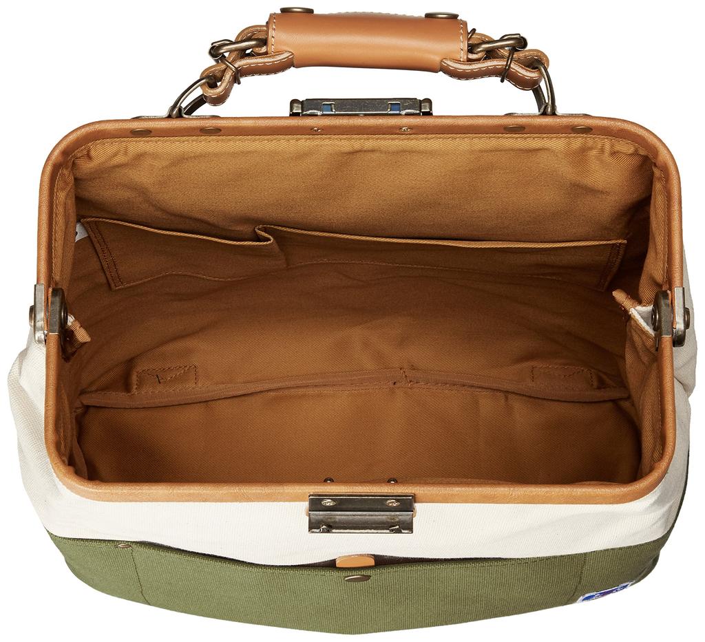 Dulles Backpack Canvas Combination Momenya Gozaburo Made in Toyooka Hyogo the holy land of bags Khaki [Kiwada] [Kiwada] City, Prefecture,