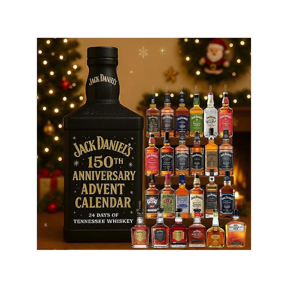 (150 Aniversario de Jack Daniel's) Calendario de Adviento Navideño Acrílico Estilo Completo 2025 – Decoración Festiva