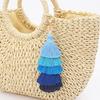 Colorful Tassels Keychains Bohemian Tassels Bag Decorations Charm Car Keyrings Holder for Womens Handbags Pendant Charm