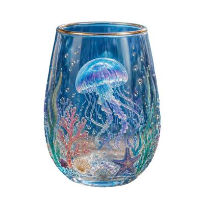 Sea Turtle Glass Tumbler, Ocean Theme Drinking Mug, Borosilicate Tea Cup for Coffee Juice, Beach Gift for Nature Lovers