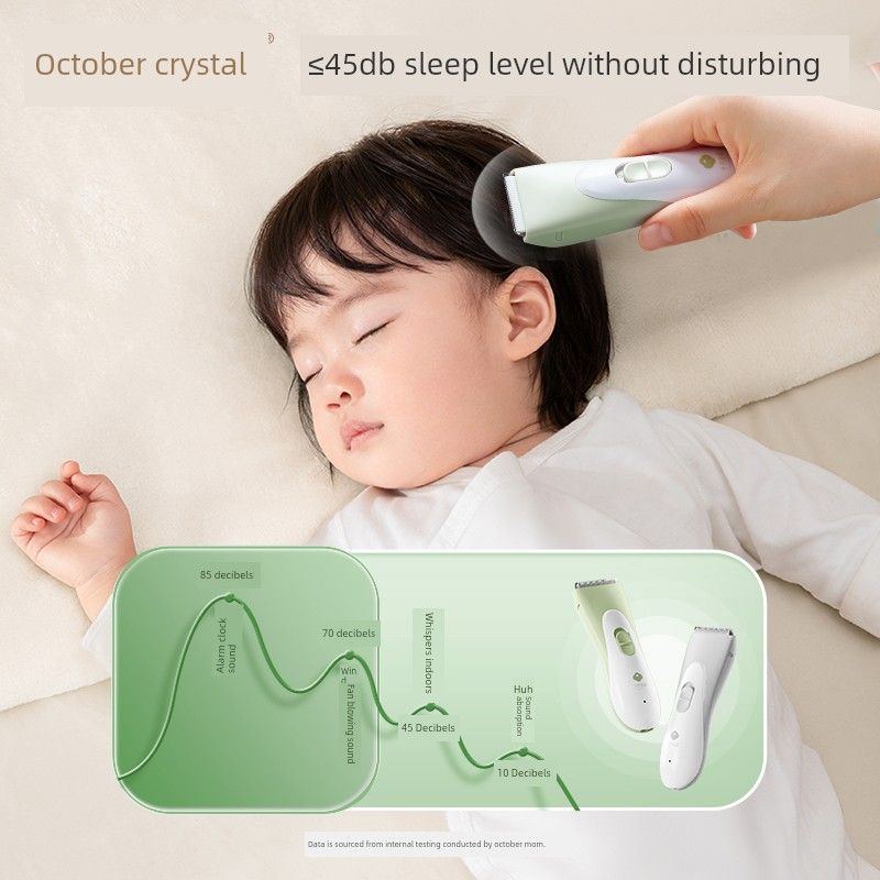 October Crystal Baby Hair Clipper, a Special Low-Noise Hair Cutting Tool for Newborn Babies, Electric Clipper for Shaving Fetal Hair