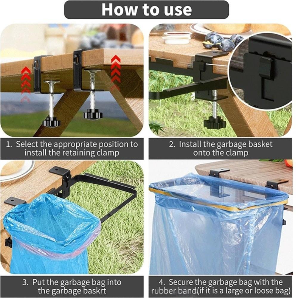 11.8×5.9×0.6in Trash Bag Holder Stainless Steel Cabinet Trash Bag Stand For Bathroom