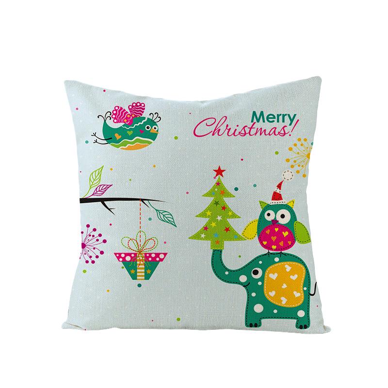 Christmas Single Pillowcase Car Sofa Cushion Cover Home Decor Pillowcase