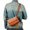 New Top Layer Cowhide Phone Bag Made of Tree High Vegetable Tanned Cowhide, Retro Daily Men's and Women's Crossbody Bag, Phone Bag