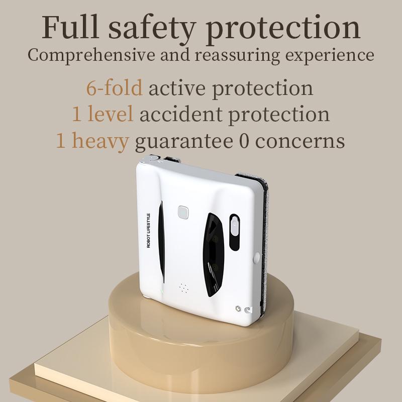 2025 Window Cleaning Robot Cleaner Dural Roller, Spot Clean, 30ML Water Tank Two Sides 3 Holes Automatic Spary, Tuya App Control