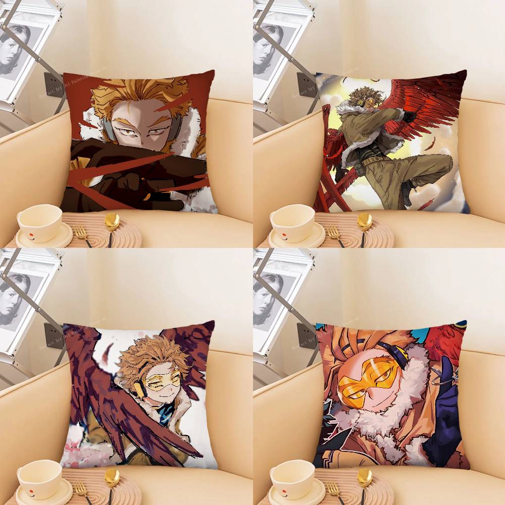 Anime My Hero A-Academia H-Hawks Pillow Case Fashion Square Pillowcase Bedroom Sofa Room Ins Decoration Leisure