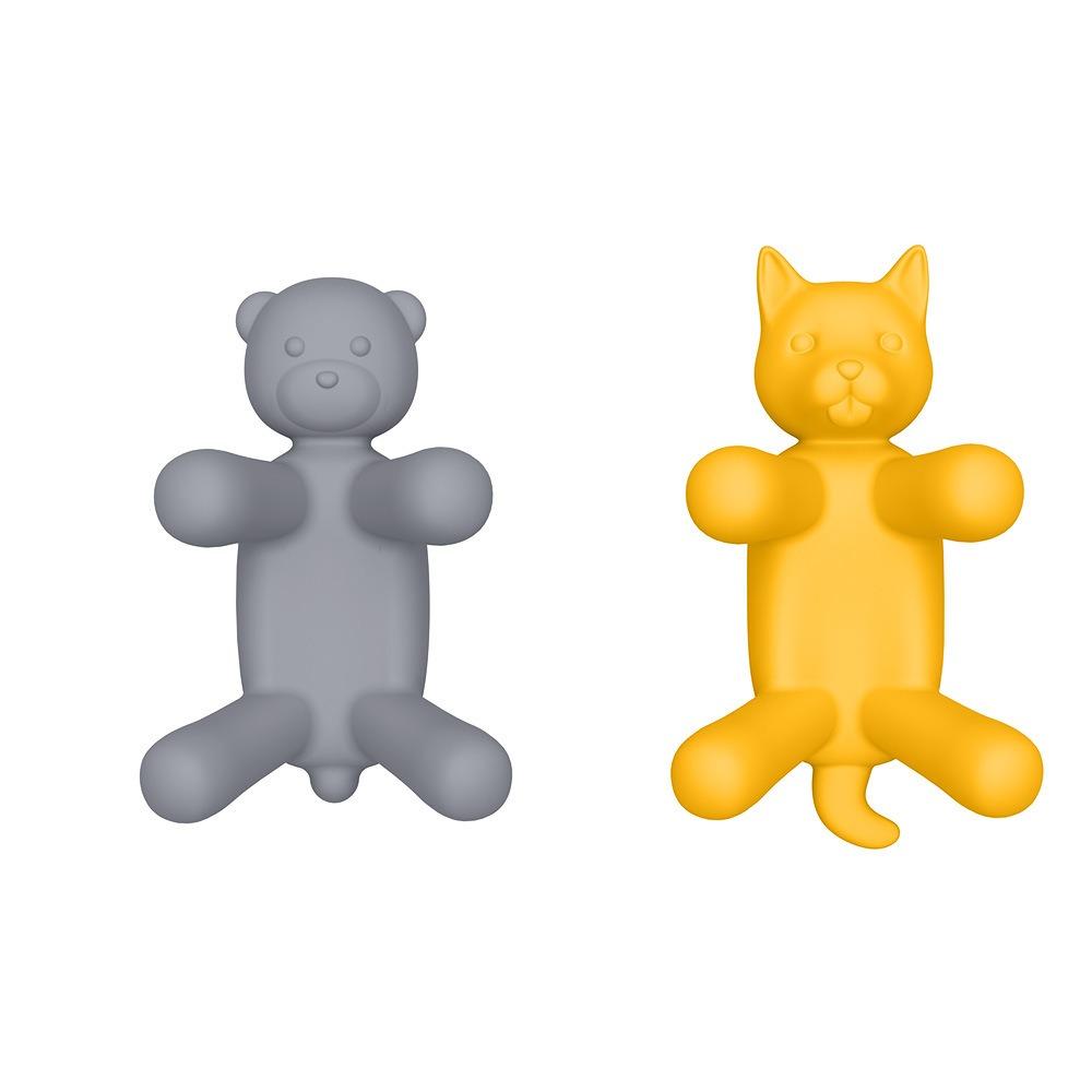 

2 шт. Силиконовая губка для слива воды Стойка Форма кошки медведя Держатель для губки Практичная стойка для хранения на раковину Ванная комната 2Pcs