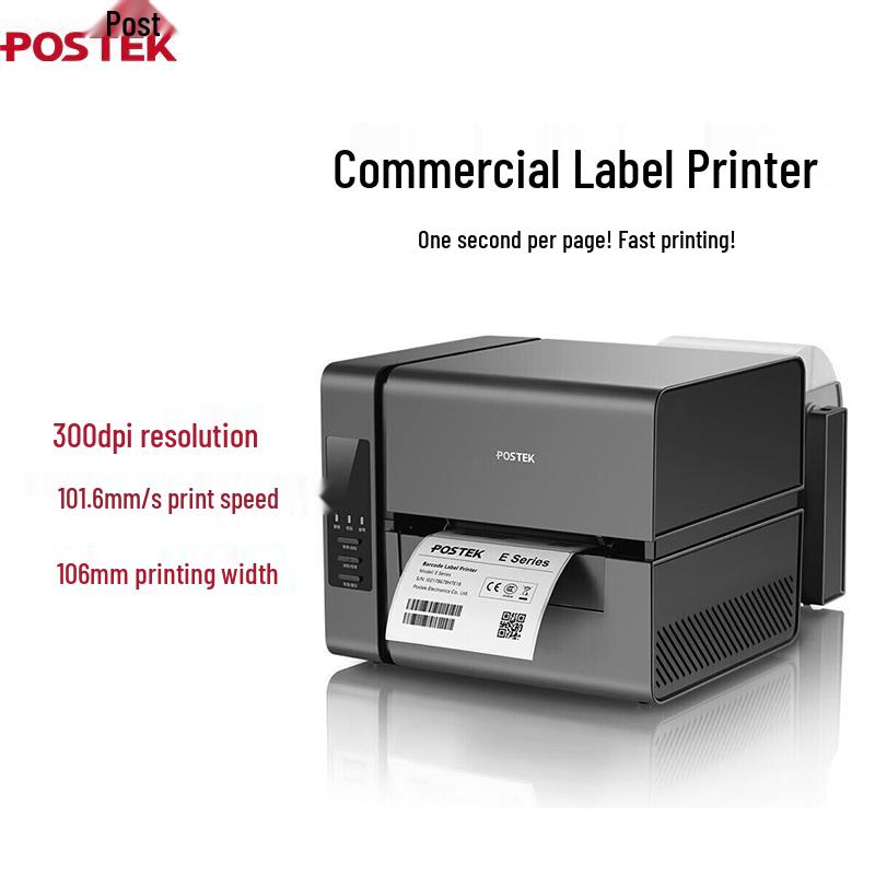 

POSTEK E300i Commercial Barcode Label Printer CN plug (adapter included)