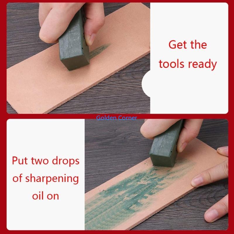 E15D Green Polishing Paste Leather Strop Sharpening Polishing Compound Grinding Paste