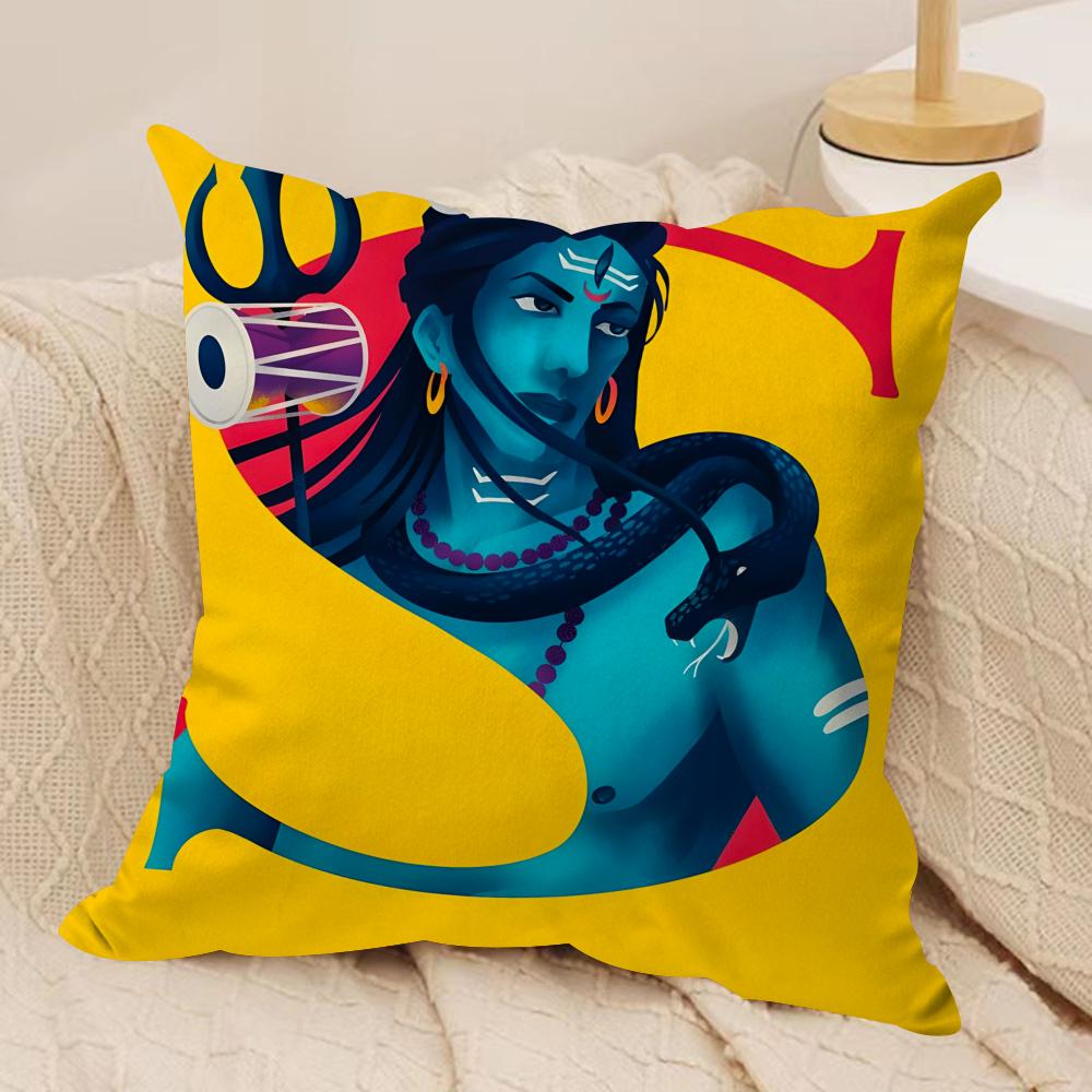 Interesting Letters Cushion Cover Soft Plush Fabric DoubleSided Printed Sofa Cushion Cover for All Seasons Home Decor Gift