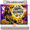 Party Backdrop Halloween Flat Banners Spooky Haunted House Pumpkin Celebrations Wedding Photo Booth Decor Front Door Decor
