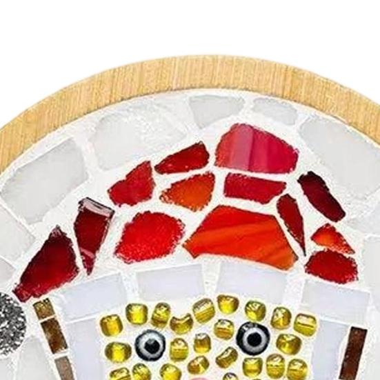 Handmade Christmas Present Ideas Mosaic Coaster DIY Kit, Festive Art Santa Wreath Acrylic Tile Supplies Snowman Pattern, Craft Kit for Adults, Holiday