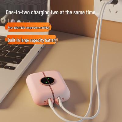 Mini Magnetic Dual Hand Warmer & USB Power Bank with Digital Display