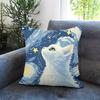 Starry Sky Cat Cushion Cover Comfortable Reversible Pillow Cover Ideal for Car Sofa Bedroom  Beyond