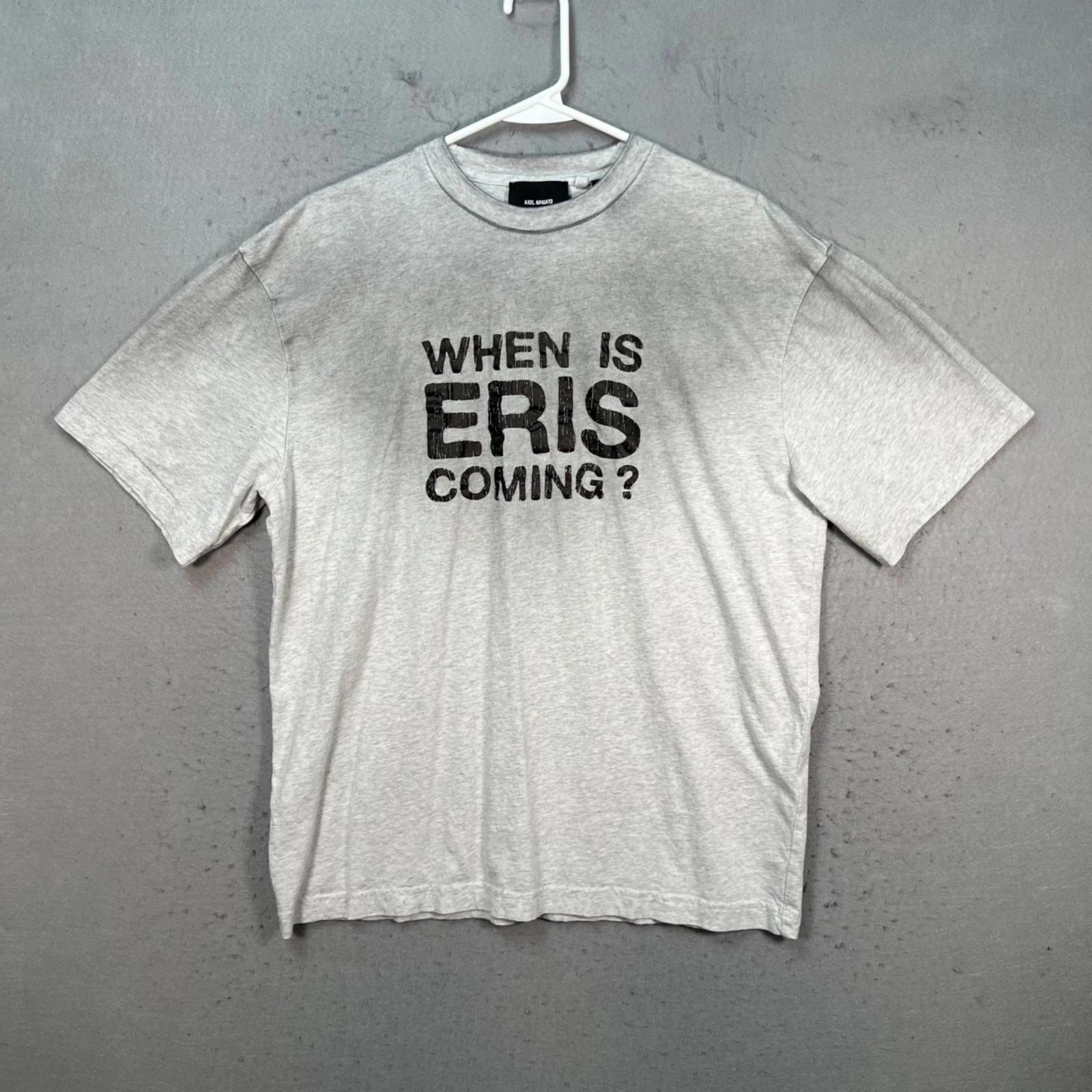 

Axel Arigato When Is Eris Coming Graphic Gray T-Shirt 100% Organic Cotton Small S