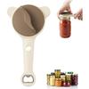 4-in-1 Multi-Function Jar Opener,Adjustable Stainless Steel Bottle Lid Remover for Seniors and Kids,Weak Hands and Arthritis,Universal Kitchen Tools