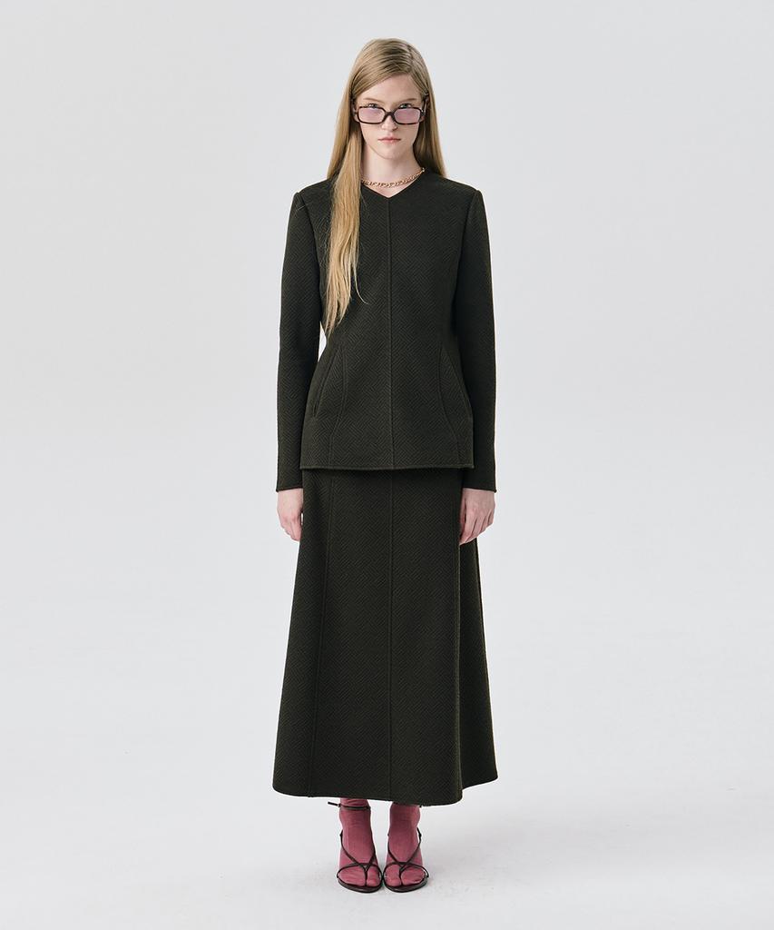 WNDERKAMMER Round Poket Skirt_Brown