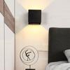 6W LED Quadratisches Auf- und Ablicht Modernes Wohnzimmer Schlafzimmer Wandleuchte Einstellbarer Leuchtwinkel
