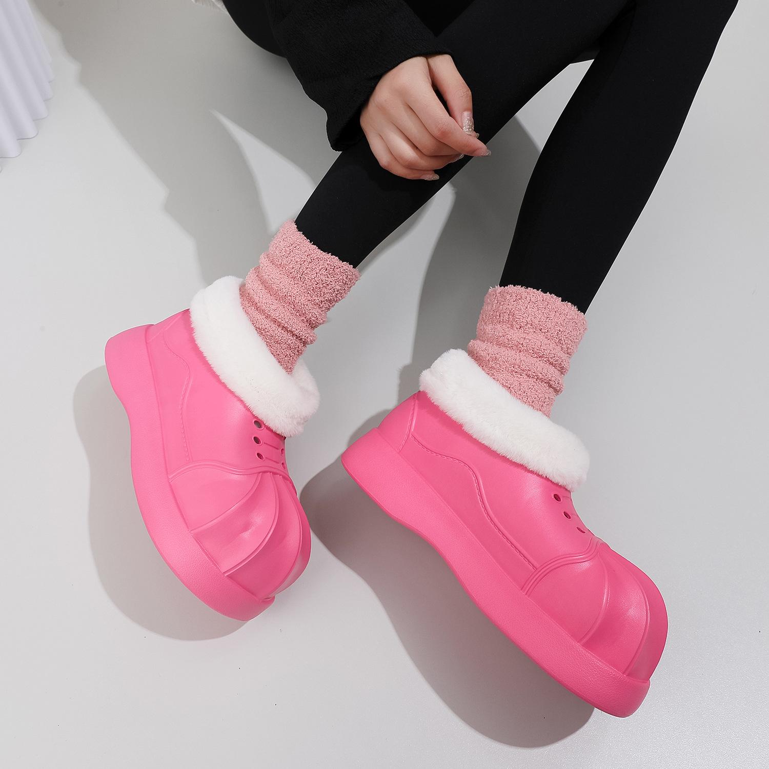 Зимние зимние ботинки на толстой подошве для женщин — фото 5