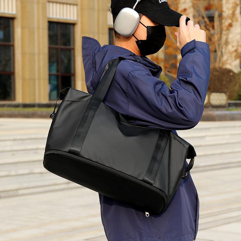 Men and Women's Fashionable Sports Wet and Dry Fitness Bag Casual Expandable Handbag Travel Bag Can Be Putt Rod
