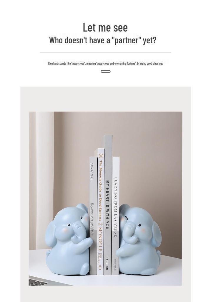 Creative Duck Bookend: Resin Ornament for Bookshelf, Living Room, Bedroom Decor