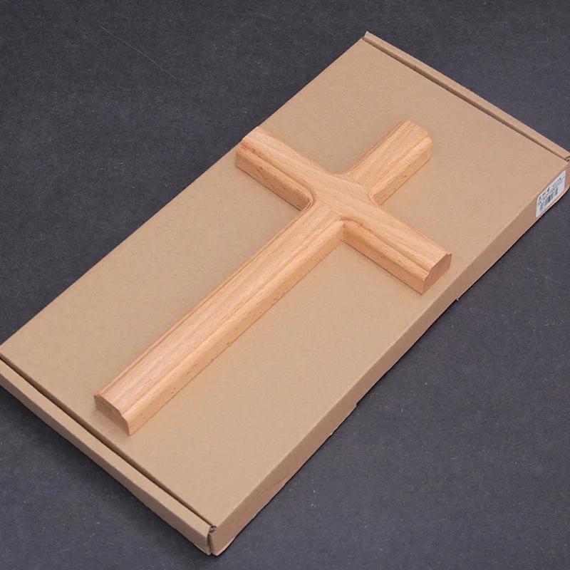 Christian Cross Beech Wood Cross Home decor Wall Hanging Church Decoration Jesus Christ Crosses Jezus Christus Crucifix Wall